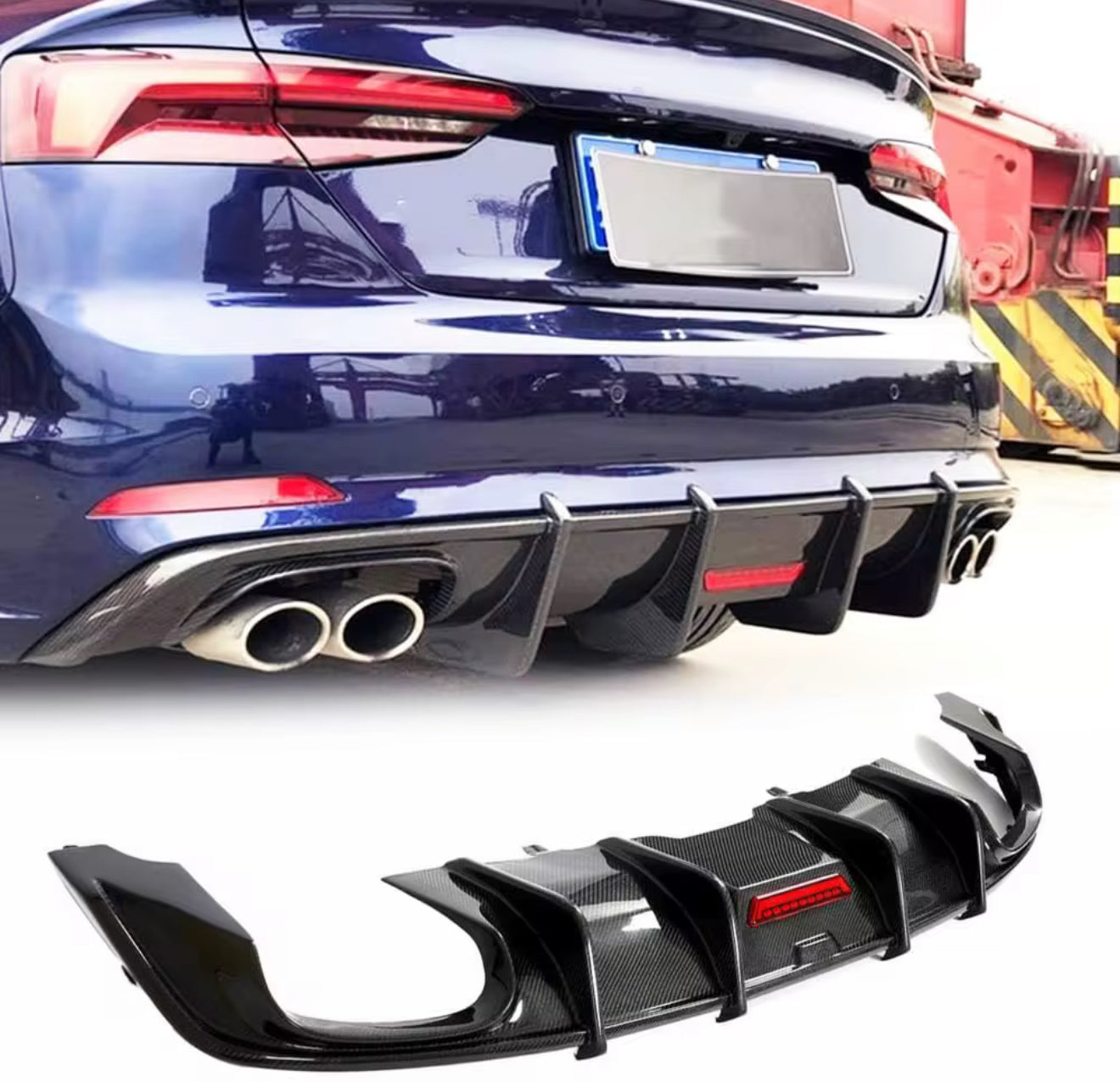 Diffusore posteriore in carbonio per audi A5