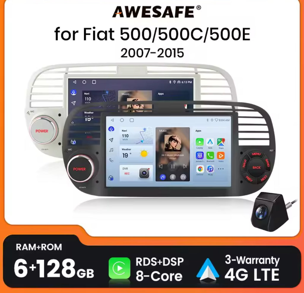 Stereo/display per fiat 500 anno 2007/2015