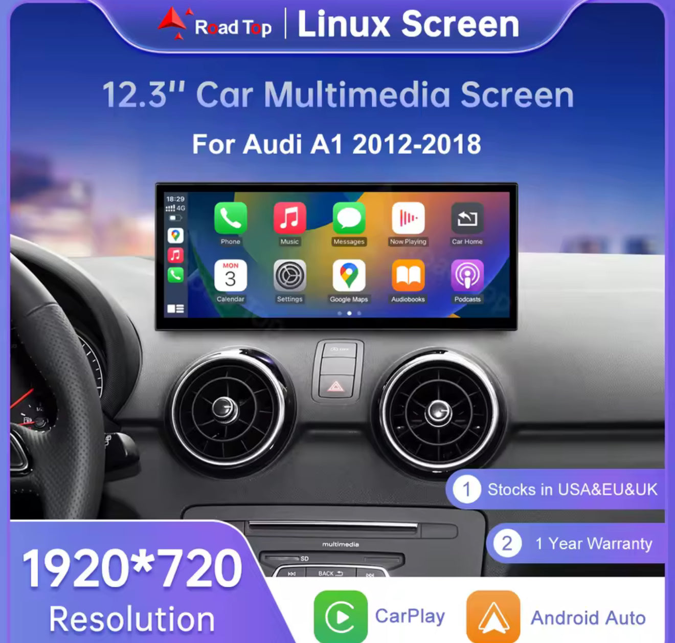 Display audi A1 dal 2011/2016