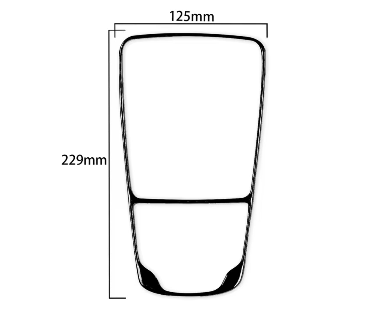 Cover in carbonio per cornice cambio audi A3