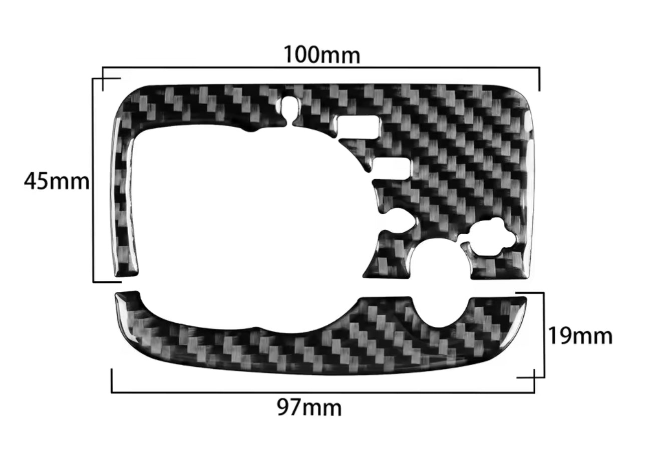 Cover in carbonio per pulsantiera fari audi A3