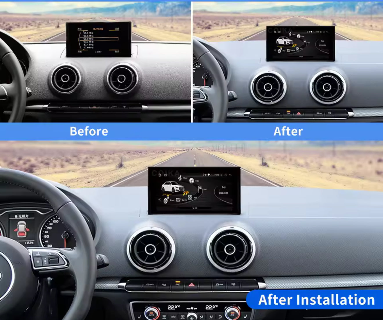 Stereo display 7 pollici audi A3 (funzioni come originale si chiude e si apre)