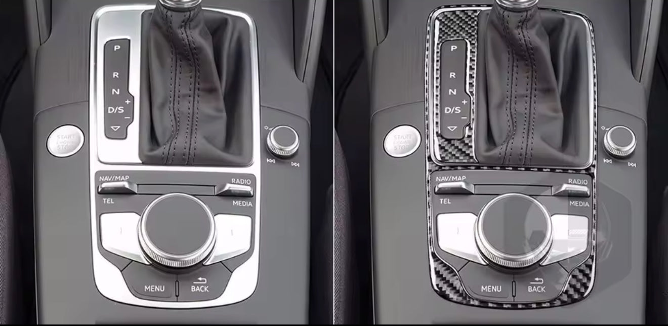 Cover in carbonio per cornice cambio audi A3