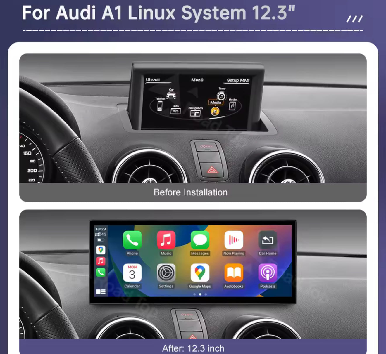 Display audi A1 dal 2011/2016