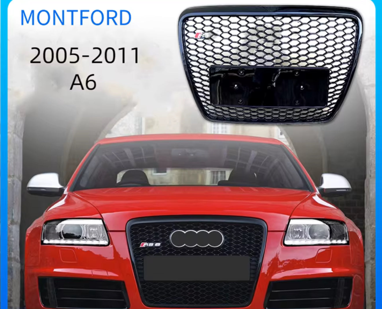 Griglia anteriore stile rs6 per audi A6 2006