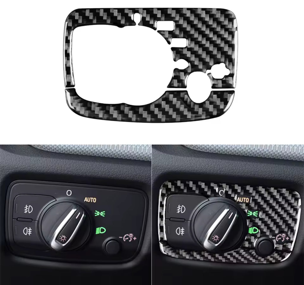 Cover in carbonio per pulsantiera fari audi A3